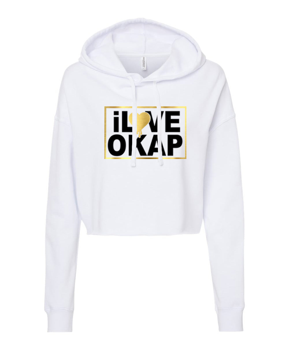 i Love Okap Crop Hoodie