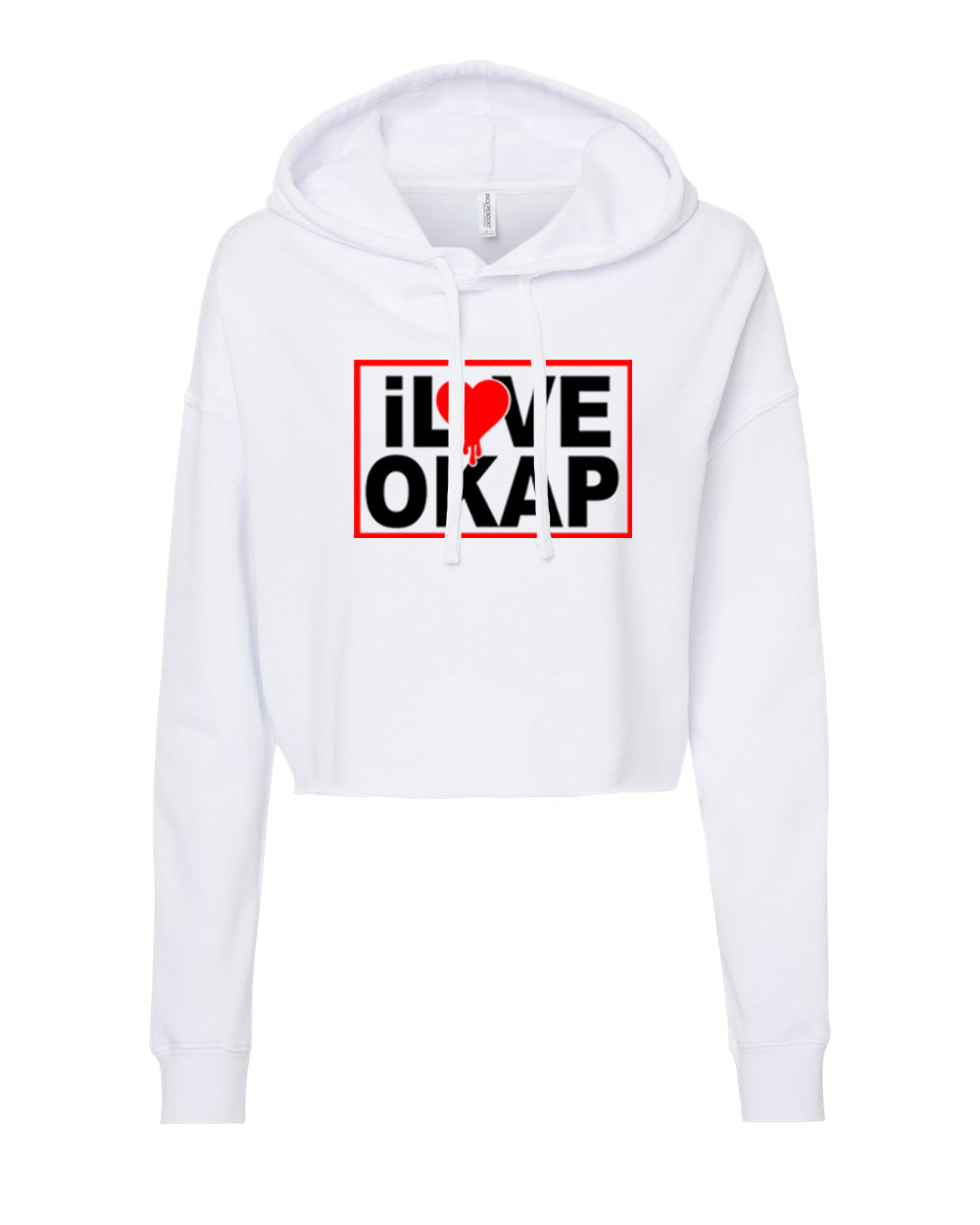 i Love Okap Crop Hoodie