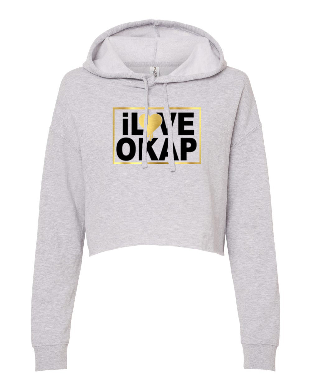 i Love Okap Crop Hoodie