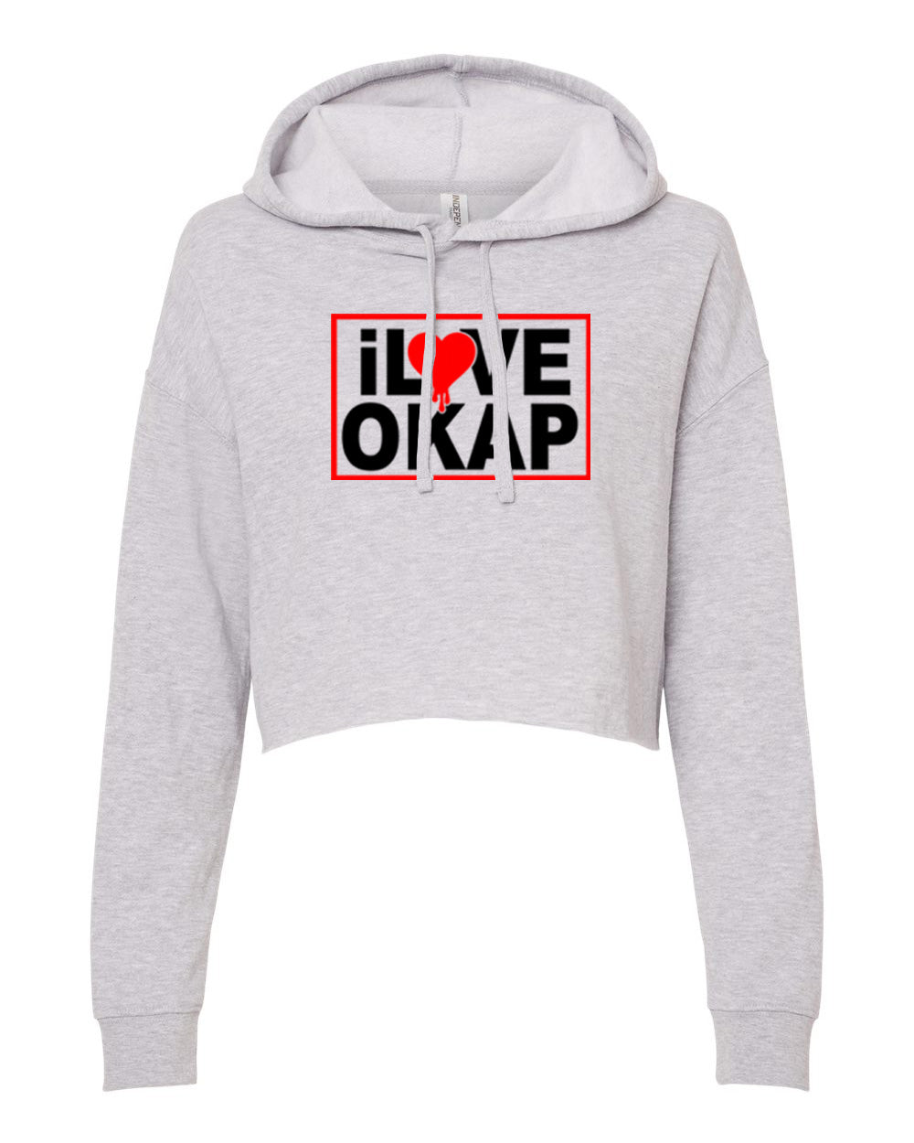 i Love Okap Crop Hoodie