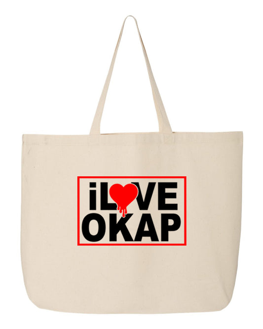 i Love Okap Logo Tote Bag